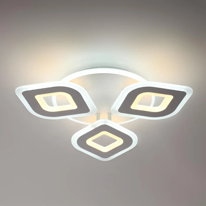 8255/62CL LEDIO LN 000 белый, металл/акрил Светильник потолочный с ПДУ LED 62W+подсветка 220V VIKKI