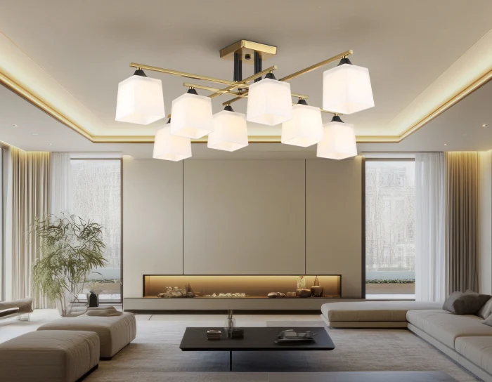 Люстра на штанге со стеклянными плафонами AMBRELLA light TR303044