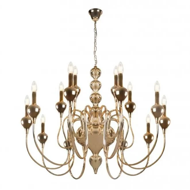Подвесная люстра iLamp Lady 88003-10+5 Золотая