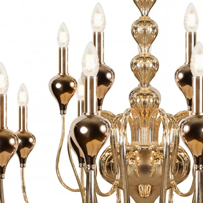 Подвесная люстра iLamp Lady 88003-10+5 Золотая