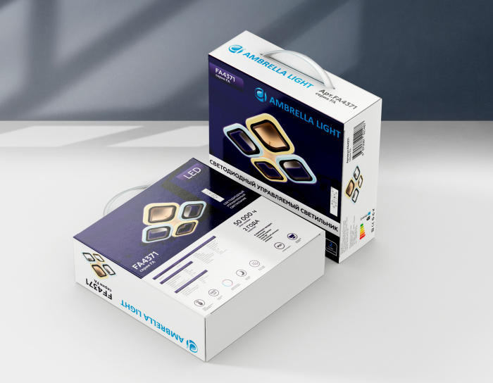 Потолочный светодиодный светильник с пультом Ambrella light FA4050