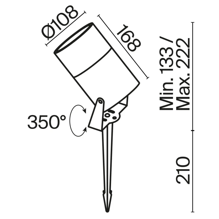 Ландшафтный светильник Maytoni Bern O050FL-L15W3K