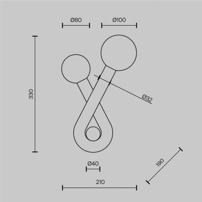 Настенный светильник Maytoni Vortex MOD476WL-02BG