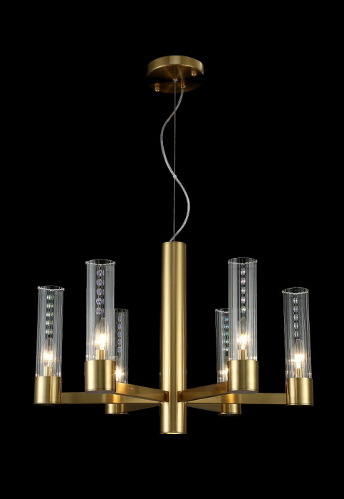 Люстра Crystal L ux OTONO SP6+1 BRASS/TRANSPARENTE