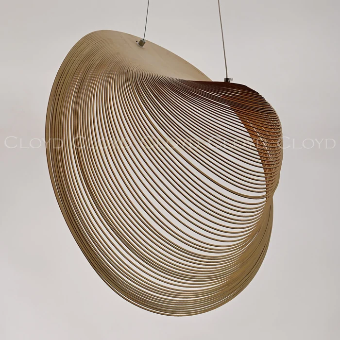 Подвесной светильник Cloyd FUETE P1 / выс. 45 см - дерево - белый (арт.11414)