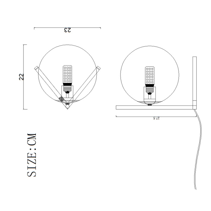 Настольная лампа STEM TAB D22,5 ImperiumLoft