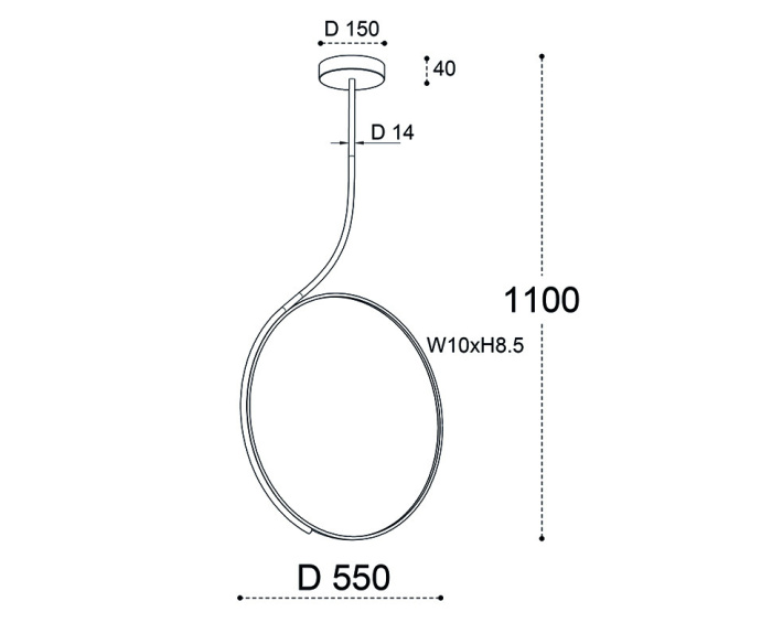 Светильник подвесной Italline IT013-6025 black 3000K