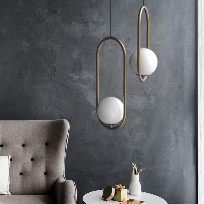 Подвесной светильник Matthew McCormick hoop 50 Silver MILA Pendant ImperiumLoft