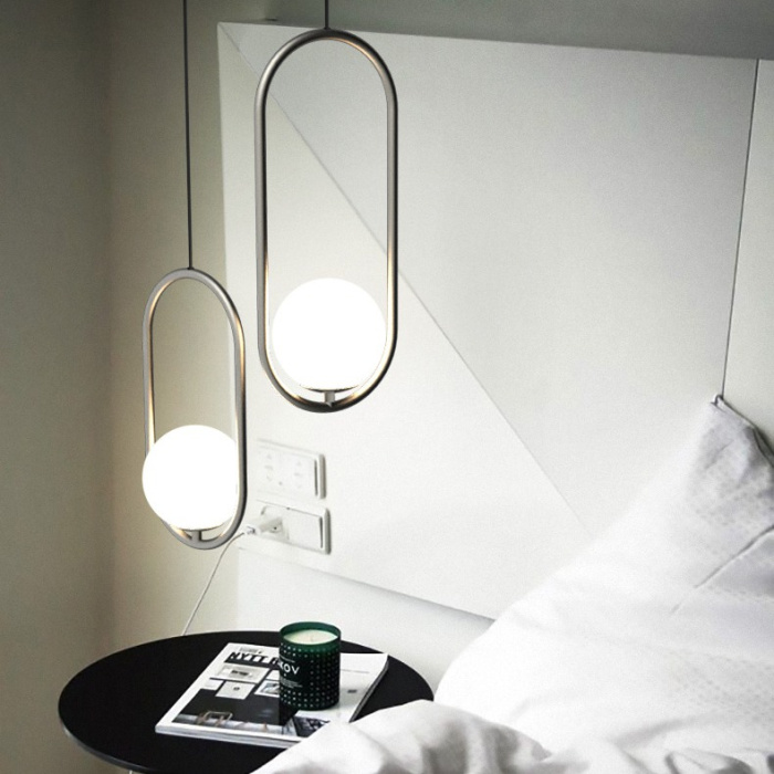 Подвесной светильник Matthew McCormick hoop 50 Silver MILA Pendant ImperiumLoft