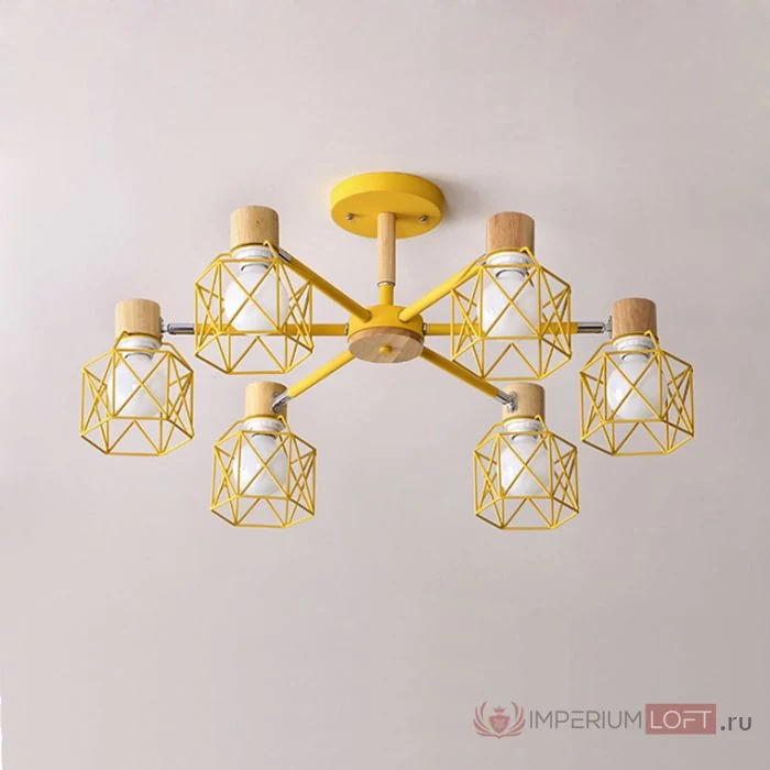 Люстра на штанге CORF B3 Yellow 8 lamps ImperiumLoft 189497-26
