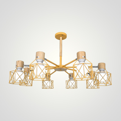 Люстра на штанге CORF B3 Yellow 8 lamps ImperiumLoft 189497-26