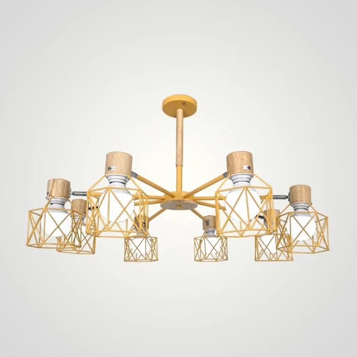 Люстра на штанге CORF B3 Yellow 8 lamps ImperiumLoft 189497-26