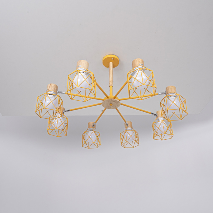 Люстра на штанге CORF B3 Yellow 8 lamps ImperiumLoft 189497-26