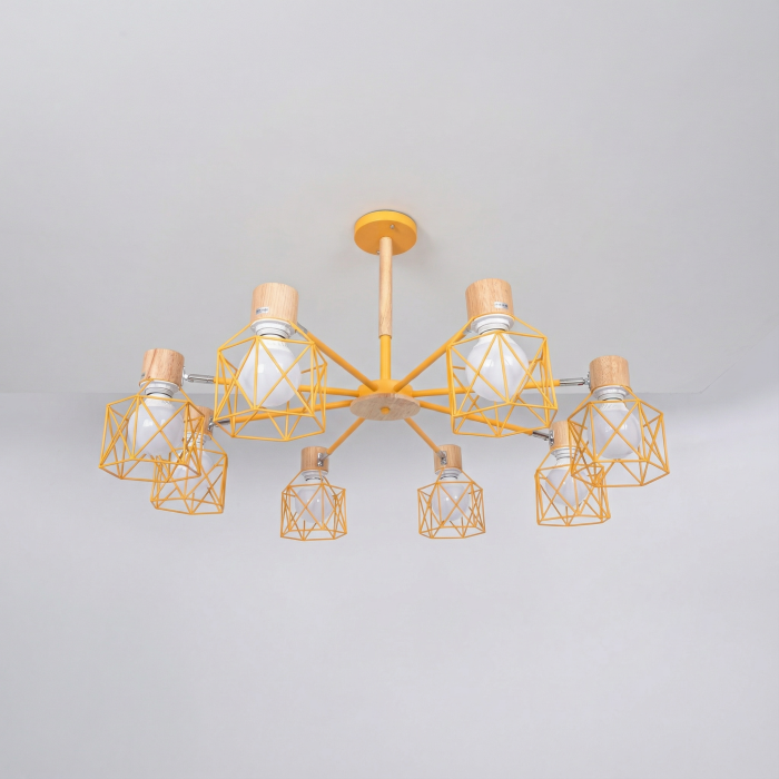 Люстра на штанге CORF B3 Yellow 8 lamps ImperiumLoft 189497-26