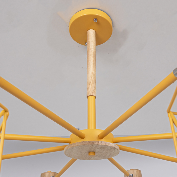 Люстра на штанге CORF B3 Yellow 8 lamps ImperiumLoft 189497-26