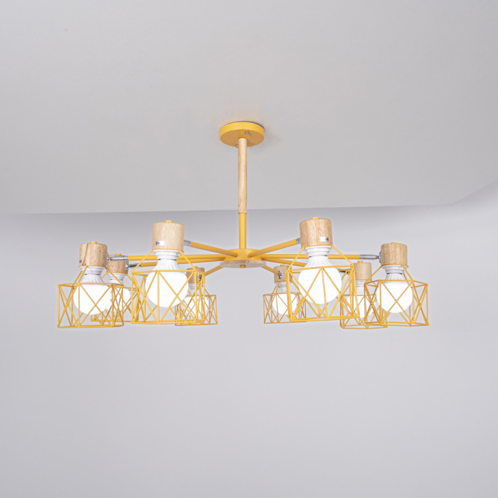 Люстра на штанге CORF B3 Yellow 8 lamps ImperiumLoft 189497-26