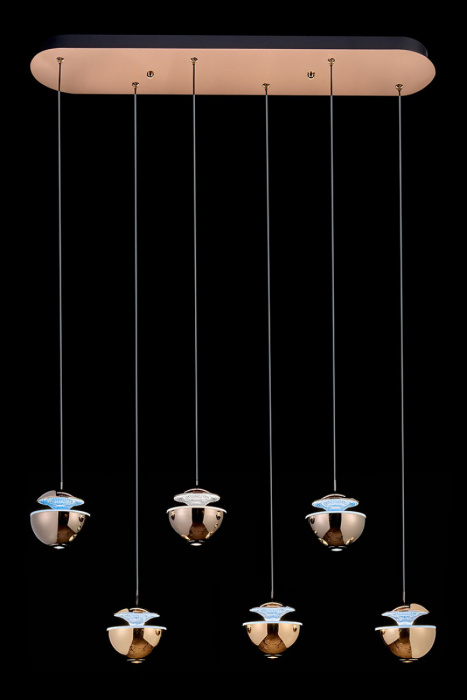 Подвесной светильник Leon Jelly LE7711/6L Gold/Black Chrome