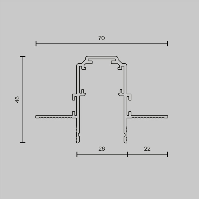 Шинопровод встраиваемый Maytoni Busbar trunkings Exility TRX034-423.12W