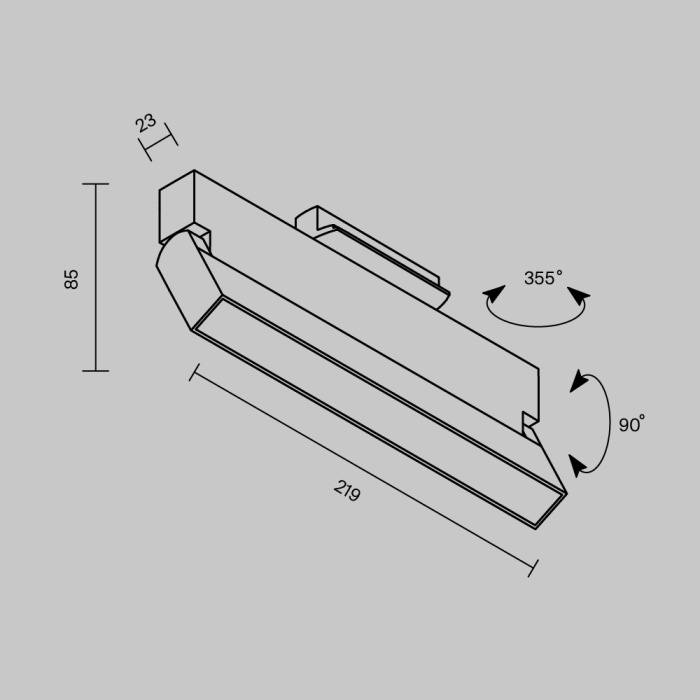 Трековый светильник Maytoni Basis Rot TR223-1-12WCCT-W-B