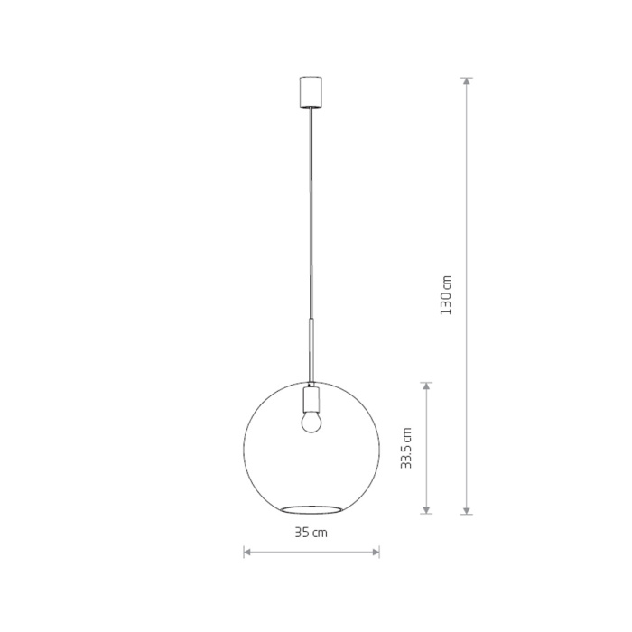 Подвесной светильник Nowodvorski Sphere Xl Transparent/Black 7846