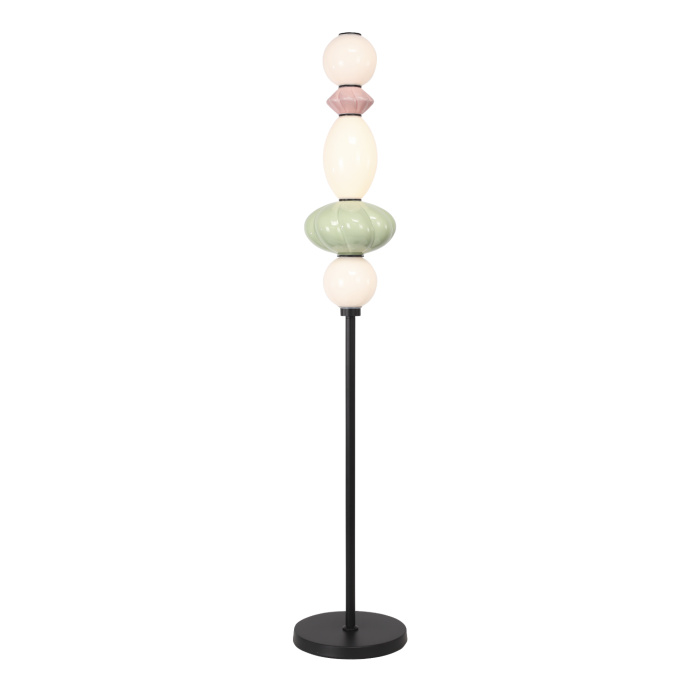 Светильник напольный ST-Luce черный/розовый, зелёный, опаловый LED 1*20W 3000K SL6134.405.01