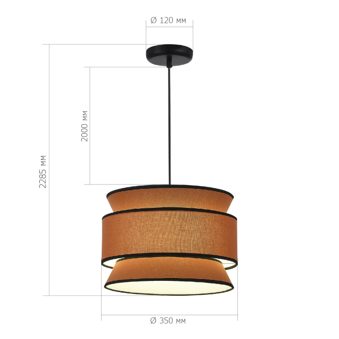 Светильник подвесной ST-Luce Черный/Кирпичный, Черный E27 1*40W SL1354.403.01