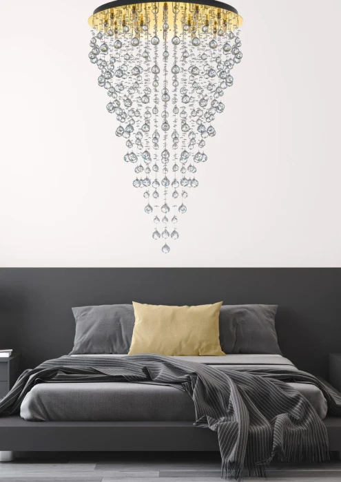 Потолочная хрустальная люстра Arti Lampadari Flusso H 1.4.80.615 G