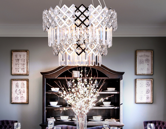 Подвесная люстра с хрусталем Ambrella light TR5273