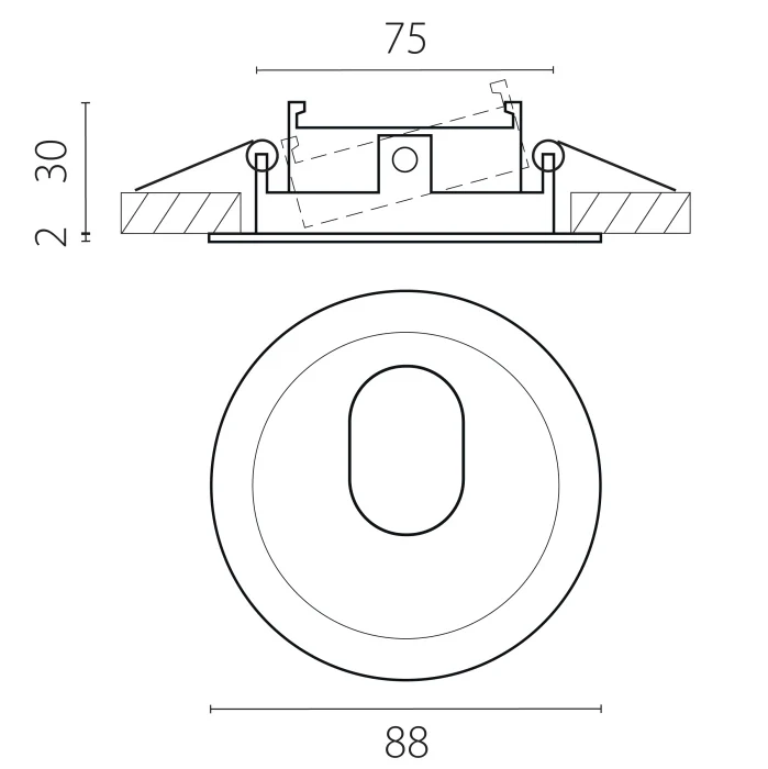 Рамка термостойкая PVC д/крепления LED источника света в подвесном потолке Anello Lightstar 012216