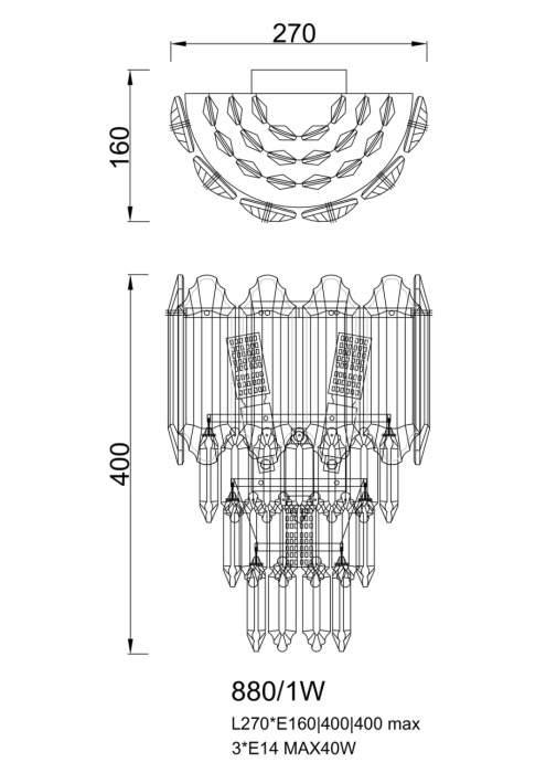 Настенный светильник Leon Agnis LE0880/1 GD