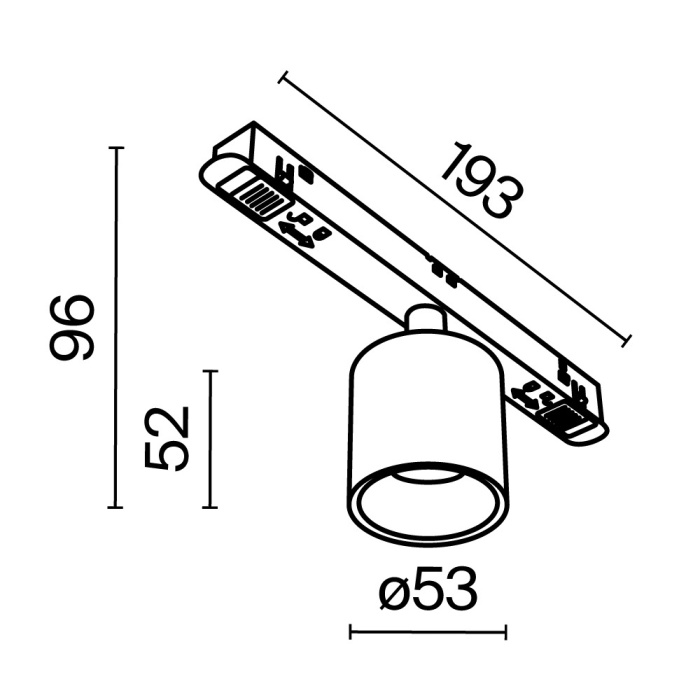 Трековый светильник Maytoni Alfa S TR132-2-7W3K-B