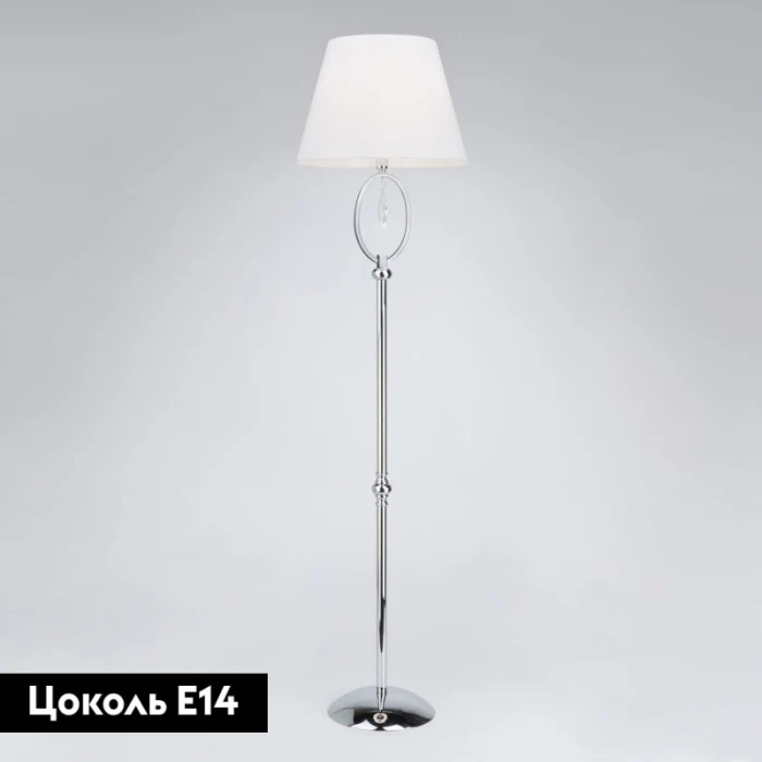 Торшер Eurosvet Madera 01056/1 хром/прозрачный хрусталь Strotskis
