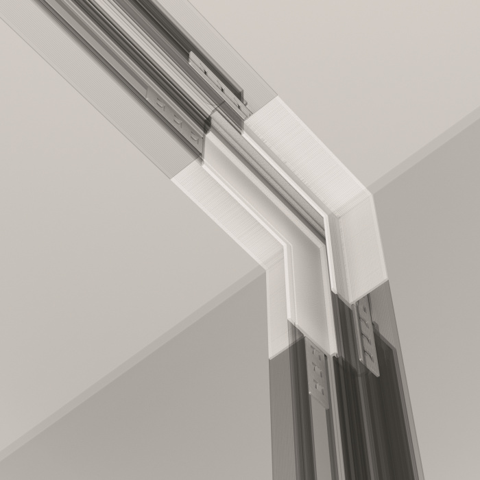 Коннектор угловой внутренний Exility встраиваемый под ГКЛ 12,5 мм, белый Maytoni TRA034ICL-42.12W