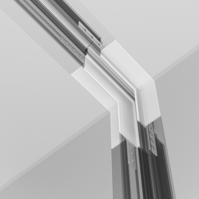 Коннектор угловой внутренний Exility встраиваемый под ГКЛ 12,5 мм, белый Maytoni TRA034ICL-42.12W