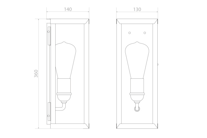 Уличный настенный светильник Covali WL-38004