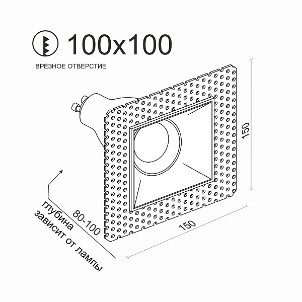 Встраиваемый поворотный светильник Ledron AO1501039 WHITE