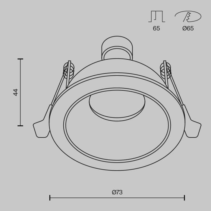 Встраиваемый светильник Maytoni Share DL126-GU10-WMG