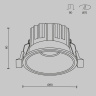 Встраиваемый светильник Maytoni Round DL058-12W3K-BS