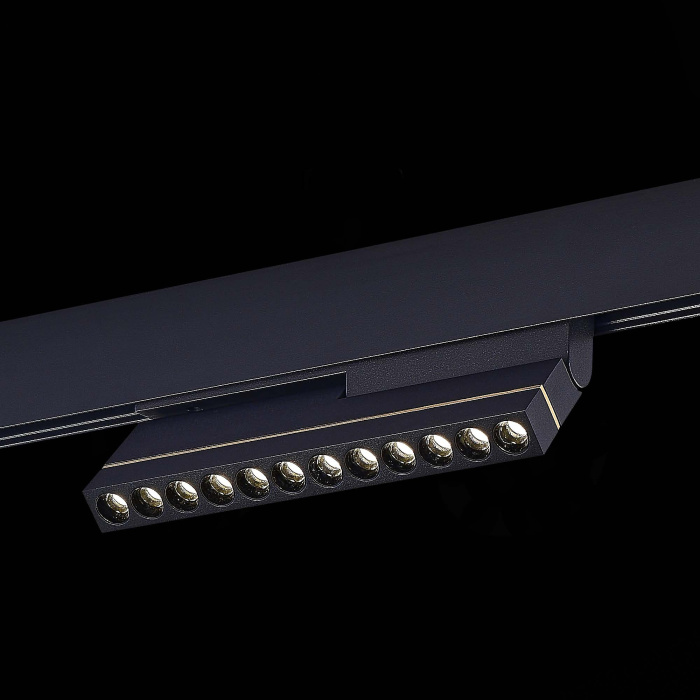 Магнитный трековый светильник Черный LED 1*12W 4000K 450Lm Ra>90 36° IP20 L220xW22xH117 ST805.446.12
