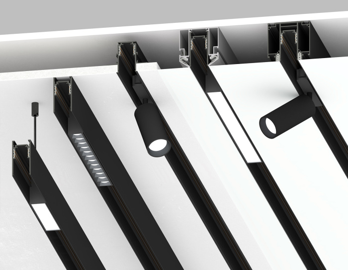 Корпус в натяжной потолок для накладного шинопровода Magnetic Ambrella light GL3345