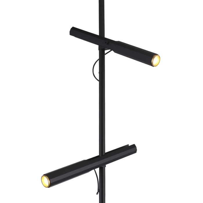 Светильник напольный ST-Luce Черный/Черный, Золотистый LED 2*3W 3000K SL6210.405.02