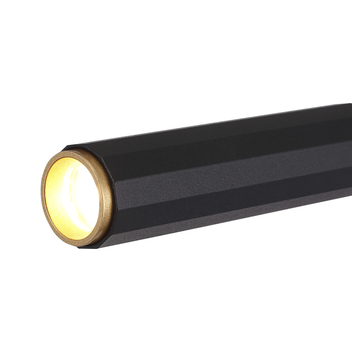 Светильник напольный ST-Luce Черный/Черный, Золотистый LED 2*3W 3000K SL6210.405.02
