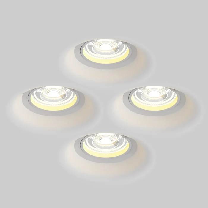 Рамка (светильник) скрытого монтажа лампочек и LED модулей MR16 в натяжной потолок Lightstar Anello 112000