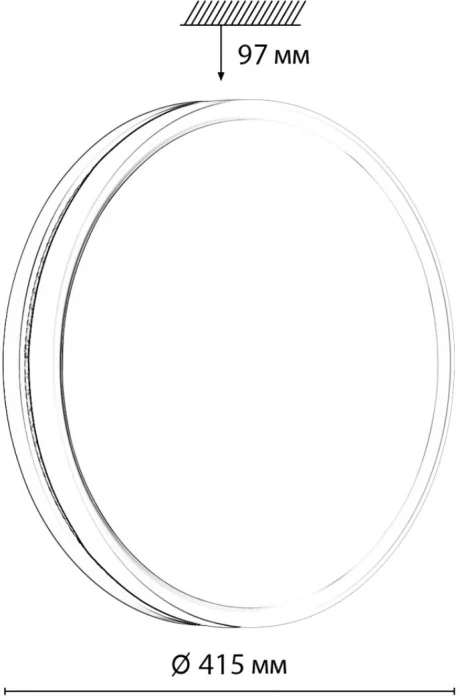 7670/DLN COLOR SN 152 Светильник пластик/белый/серый LED 48Вт 3000/4000/6000К D415 IP43 CCT NOHAVA GREY
