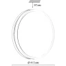 7670/DLN COLOR SN 152 Светильник пластик/белый/серый LED 48Вт 3000/4000/6000К D415 IP43 CCT NOHAVA GREY