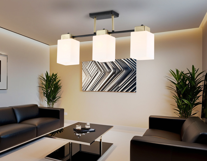 Люстра на штанге со стеклянными плафонами AMBRELLA light TR303046