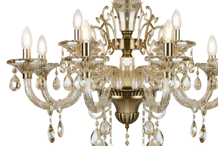 Подвесная люстра iLamp Asia 61079-8+4 Бронзовая