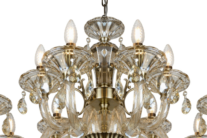 Подвесная люстра iLamp Asia 61079-8+4 Бронзовая