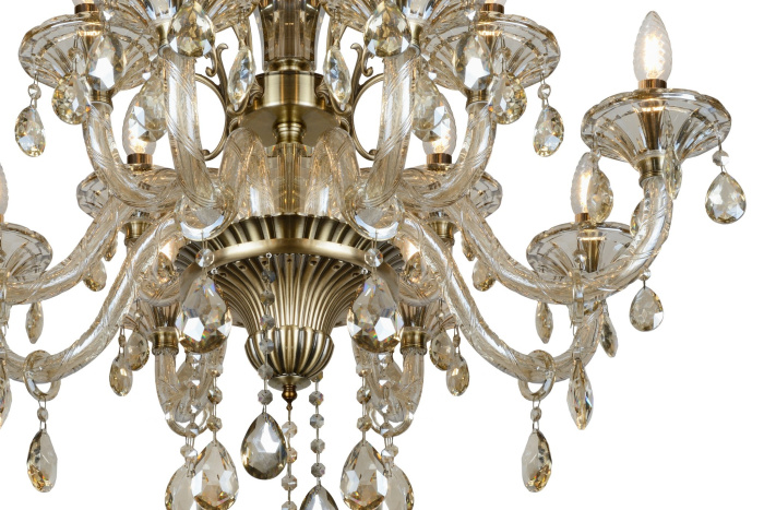 Подвесная люстра iLamp Asia 61079-8+4 Бронзовая