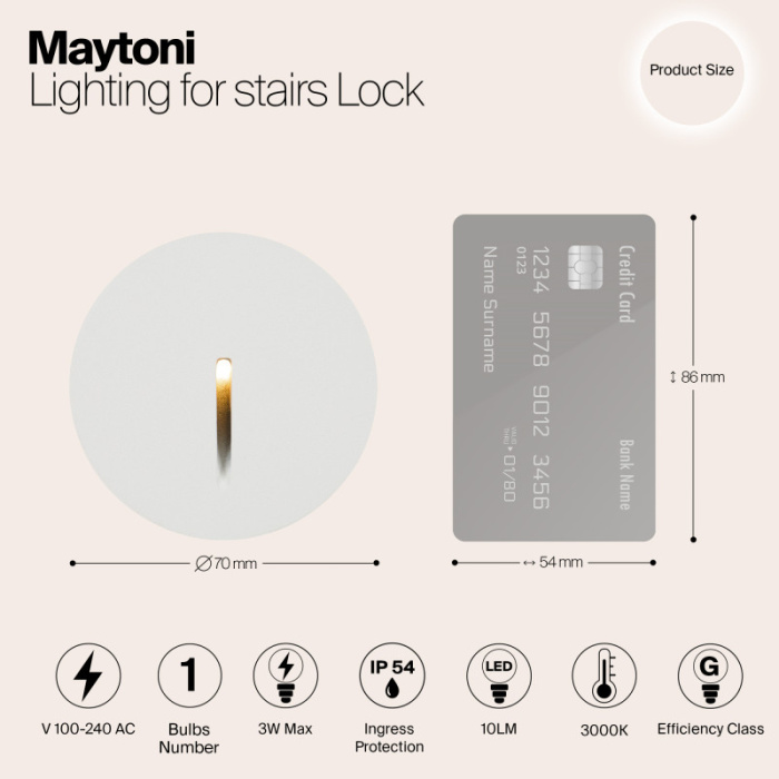 Светильник для ступеней Maytoni O014SL-L3W3K